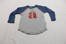 City Threads Boys A Initial Long Sleeve Graphic Shirt DD7 Denim & Red Size 6-12M