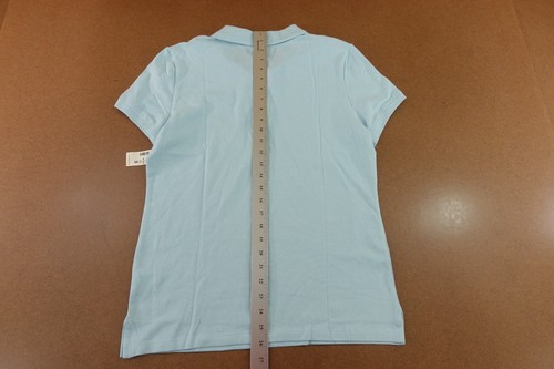 Aeropostale Womens Size XL Light Blue Short Sleeve Uniform Pique Polo Shirt NWT - 第 8/9 張圖片