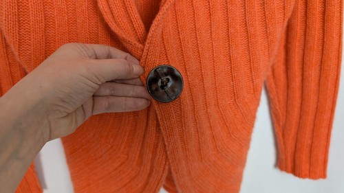 Brunello Cucinelli sz. M 100% Cashmere Italy Cardigan Sweater Ribbed Knit Button - Picture 5 of 9
