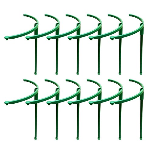 12pcs Garden Flower Support Stakes, Climbing Plants Half Round Plant Stakes