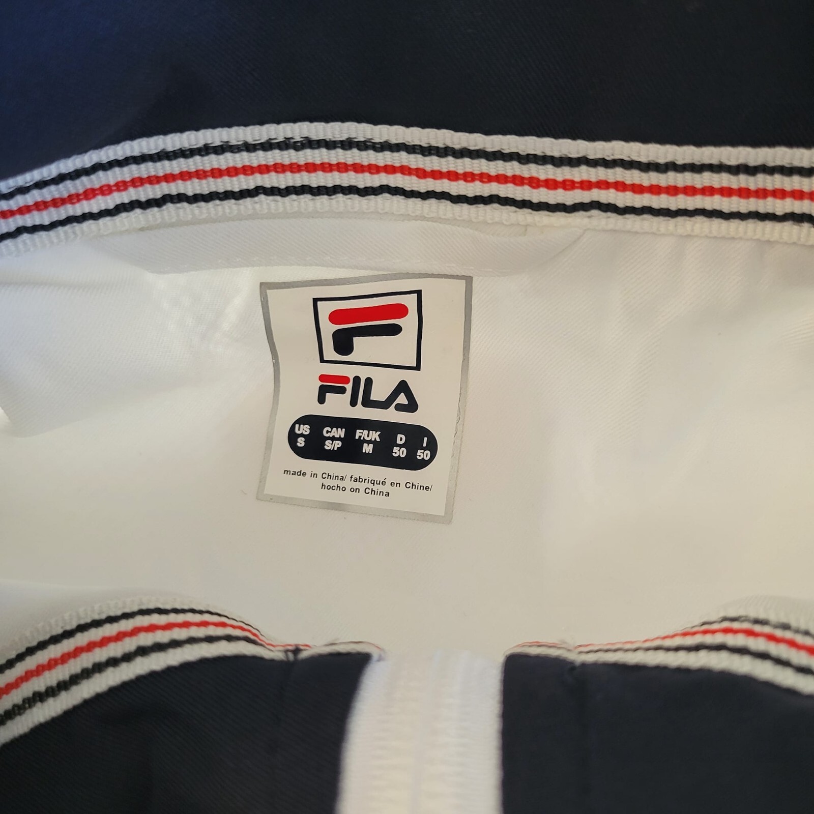 Fila White Track Jacket BNP Paribas Open Indian Wells NUOVO taglia S uomo unisex