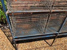 Pigeonhole industrial storage school Vintage 58"x20"x71"tall - 12 wire baskets