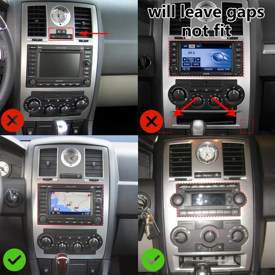 64GB Android 13 Autoradio CarPlay GPS Navi WiFi Für Chrysler 300 300 C 2005-2010 - Bild 2 von 4