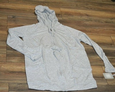 a Glow Maternity Light Weight Hoodie Super Soft Long Sleeve Full Zip with Hood