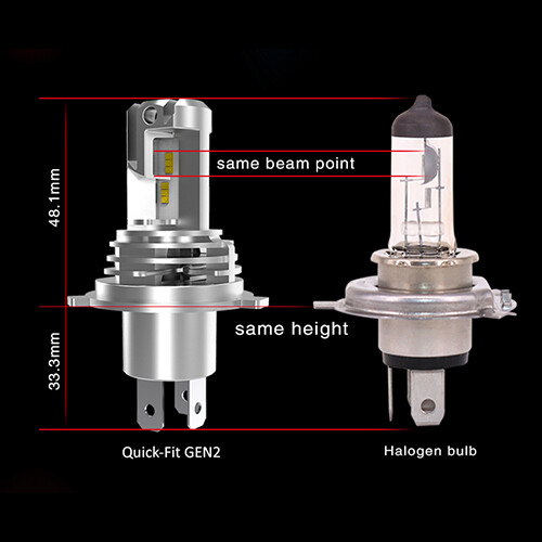 H7 LED Headlight Bulb Kit - QUICK-FIT GEN2 - Car Headlamp Globes - Super Bright. - Picture 3 of 6