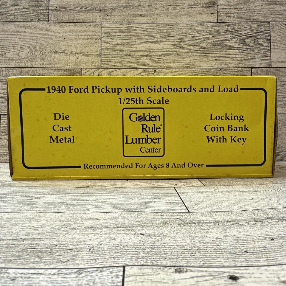 Banco de monedas fundidas a presión camioneta Ford Golden Rule 1940 #62518 (1995) *Caja manchada* Foto 2 de 4