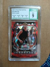 2020-21 Prizm Draft Picks LaMelo Ball RED ICE Crusade RC #83 CSG 9 - 🔥🔥