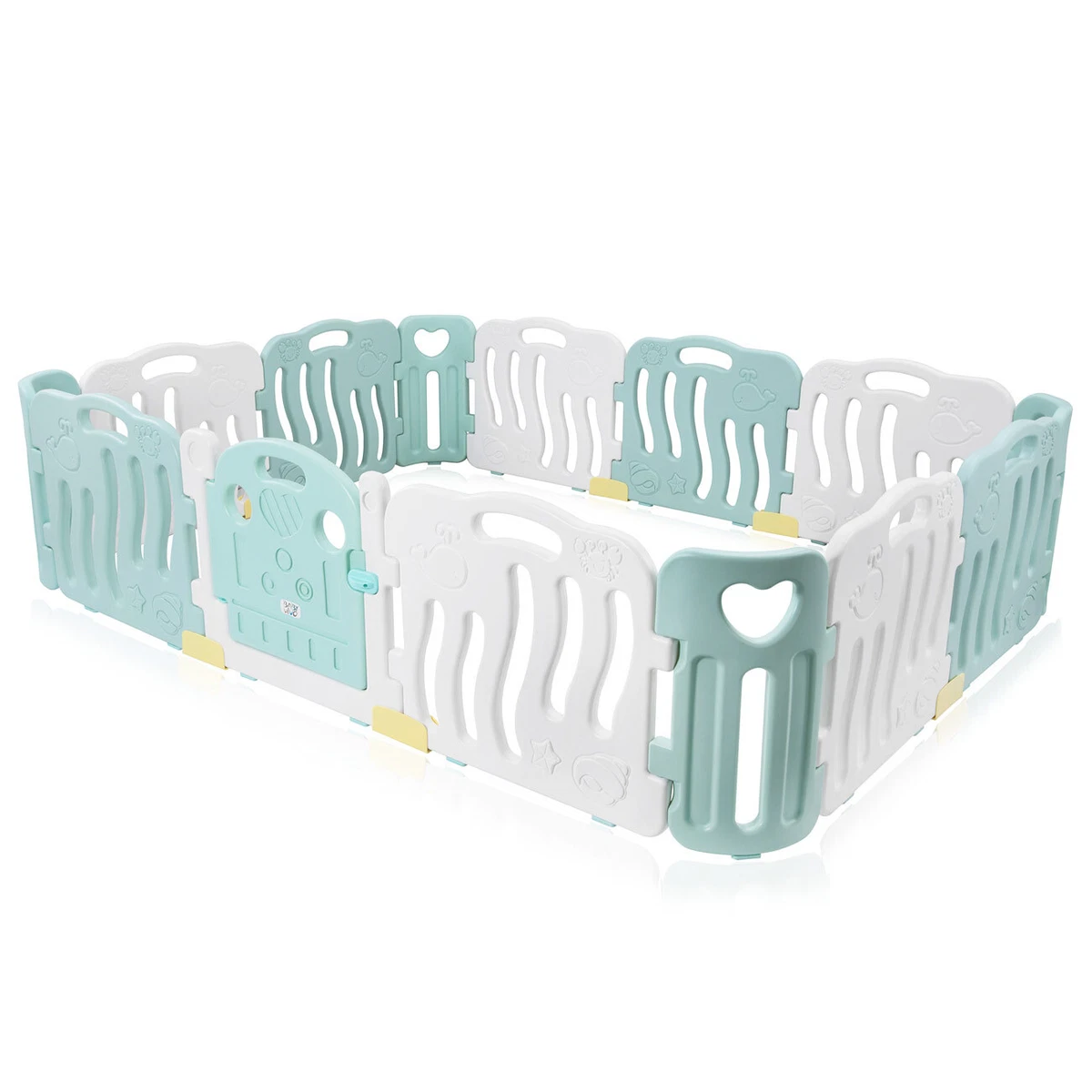 Baby Vivo Parc Bébé Barrière Sécurité Plastique Enfant Protection Porte  Pliable