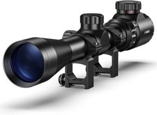 3-9x40 Mil-dot Reticle Hunting Rifle Scopes, Red & Green Illuminated Gun Scope