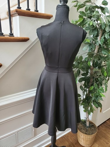 Ark & Co. Women's Black Polyester V-Neck Sleeveless Knee Length Dress Size S - Picture 8 of 12