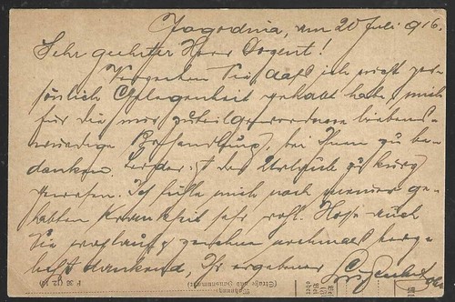 AUSTRIAN Forces in Jagodina SERBIA Feldpost PC pmk 1916 to Klosterneuburg - Picture 3 of 3