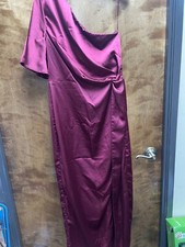 Women Reformation " burgundy, one shoulder split in front size XL
