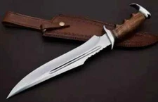 Custom Handmade D2 Tool Steel Hunting Bowie Knife Survival Camping Knife W/Sheat