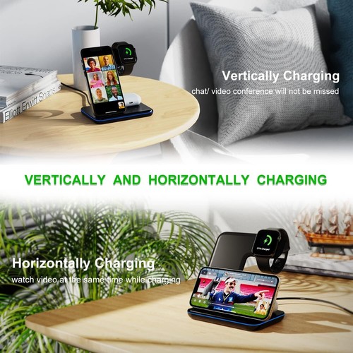Wireless Charger, 3 in 1 Charging Station for iPhone, iWatch and AirPods - 第 7/7 張圖片