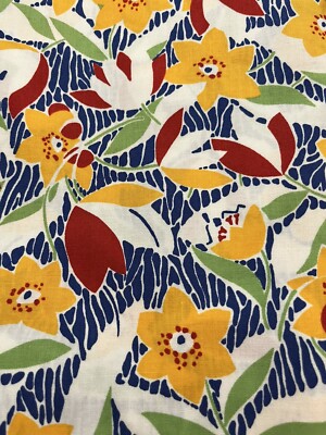 Aunt Dailey by Sharon Evans Yenter Bright Flowers, Spring Cotton Fabric 1 yard