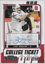 2021 Panini Contenders Draft Picks Cary Angeline #175 College Ticket Auto USC/NC