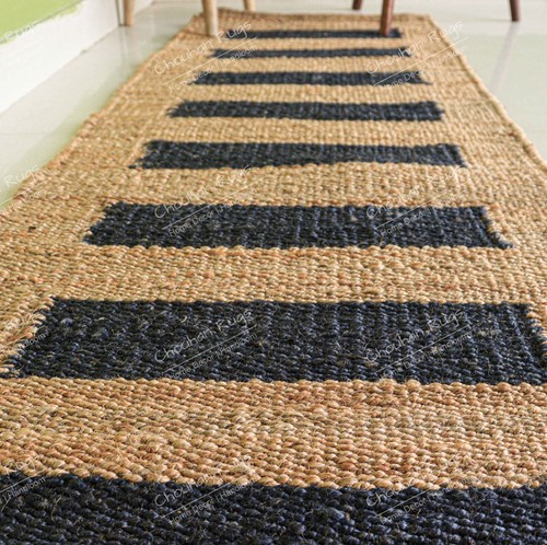 Indian Handmade Hemp Jute Runner Entry Way Stair Décor Yoga Hemp Runner Rugs - Picture 5 of 9