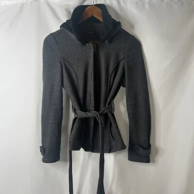 Mujer Guess Gris Cremallera Completa Ligera Chaqueta Abrigo Corbata Sudadera con Capucha - Imagen 1 de 4