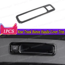 1pcs Black Steel Rear Trunk Button Handle Cover Trim For Toyota Highlander 2020+