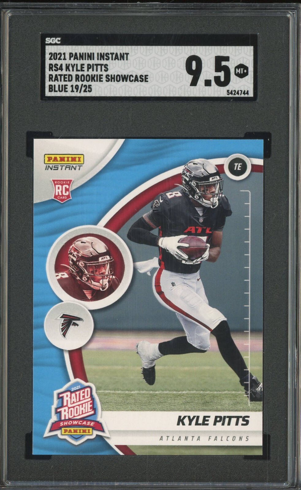 Kyle Pitts Panini Instant NFL Rated Rookie Showcase #RS4 Blue