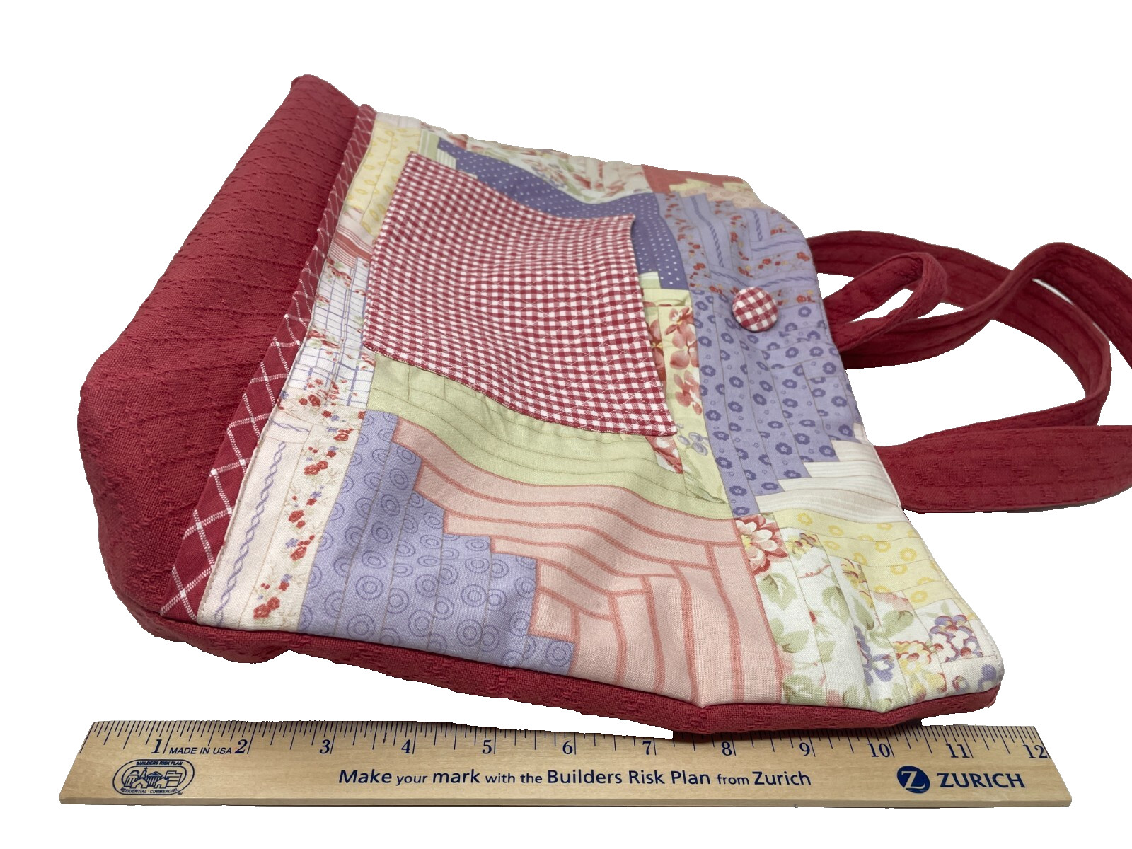 Moda Patchwork Design Tote Bag Purse-Squares-Cott… - image 9