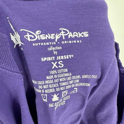 Disney Parks Spirit Jersey Potion Purple Oversized Glitter Spellout Size XS FLAW - Picture 6 of 6