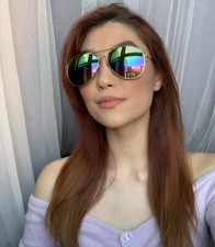 New Aviator Gold Green Multicolor Pilot Men  s Women's Sunglasses X3