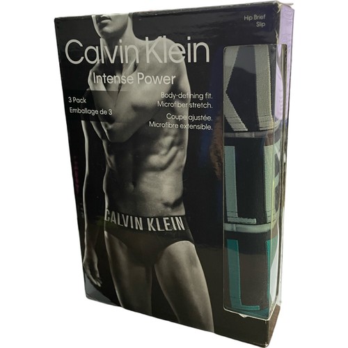 Calvin Klein Mens Underwear Hip Briefs 3 Pack Intense Power Cotton Stretch NEW - Picture 11 of 34
