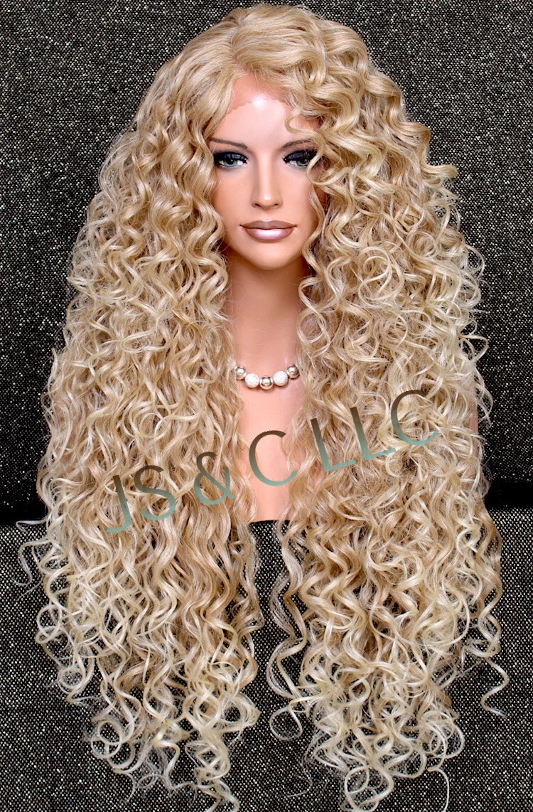 Long blonde hair wig deals