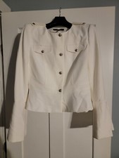 NWT White House Black Market Pepium Jacket-White Sz 8