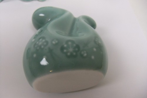 Porta palillos de dientes Celadon verde dragones monstruo marino criatura - Imagen 5 de 17