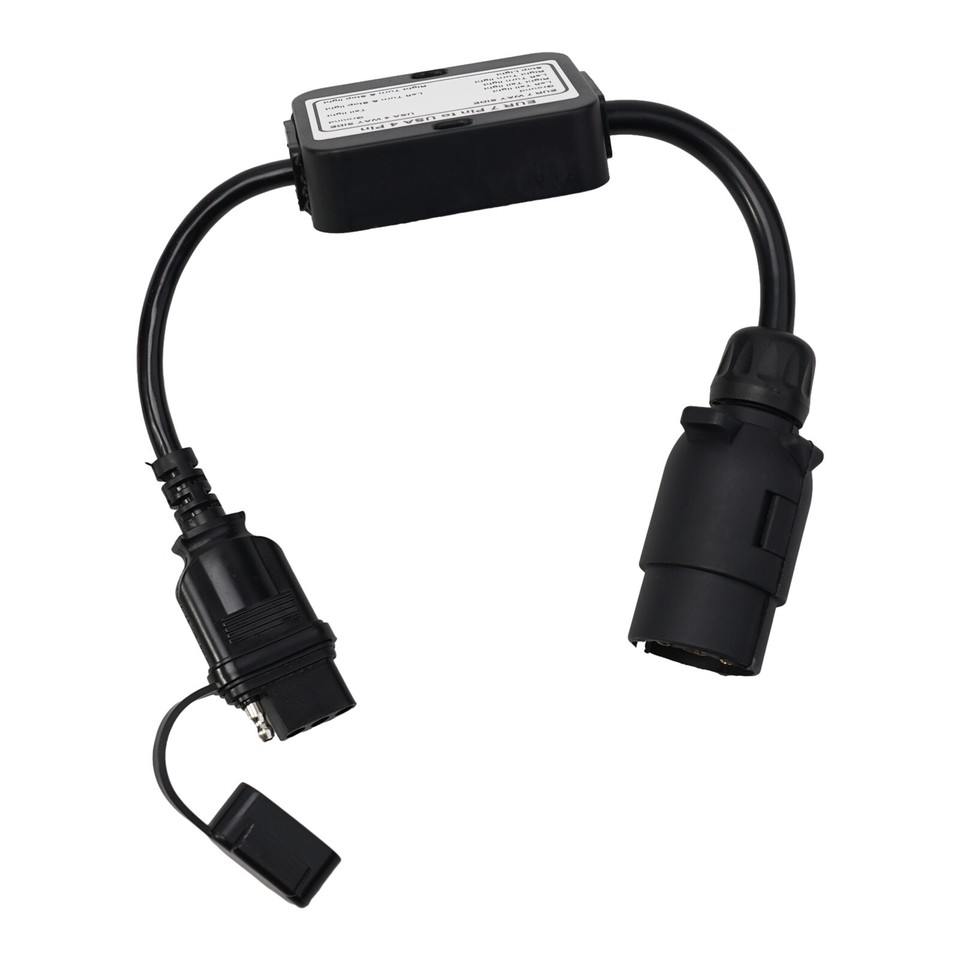 Versatile European Trailer Light Converter 7Pin Connector to 4Way Flat