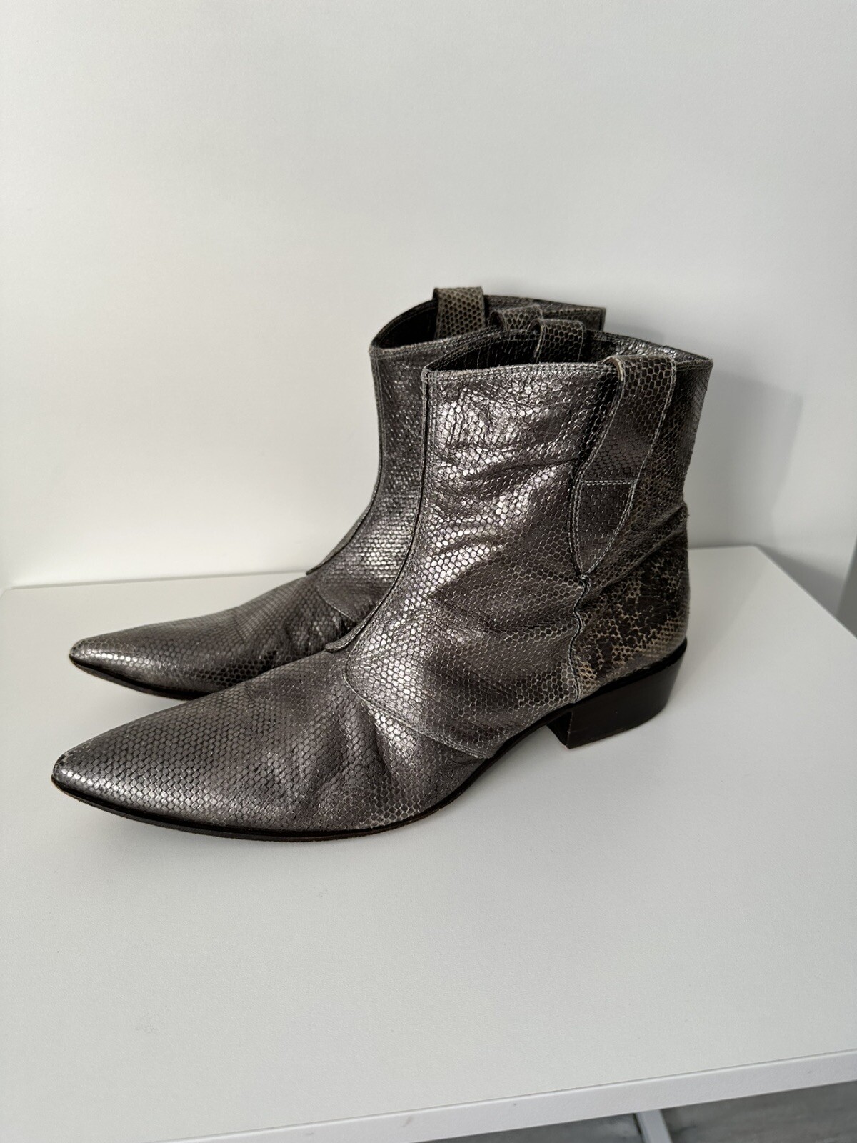 Leather Gianni Barbato Italian Python Snakeskin W… - image 1