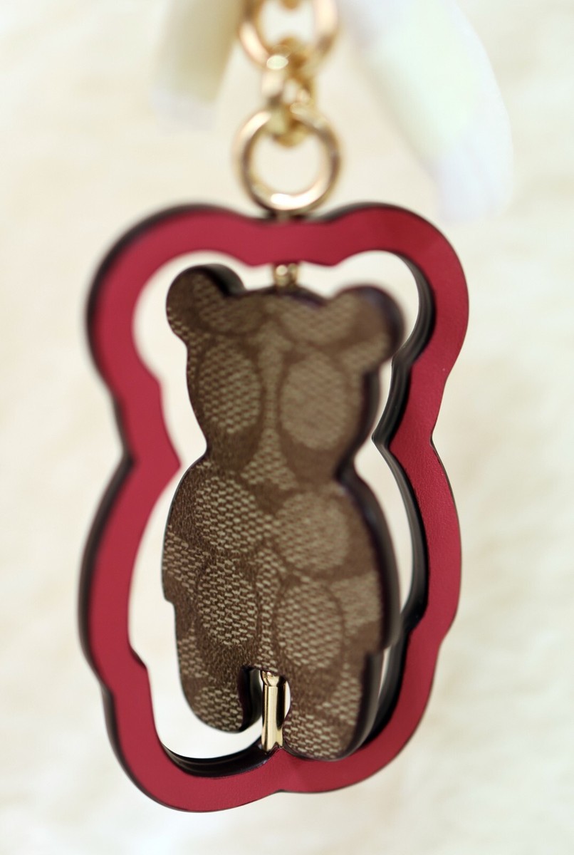 coachベアー NWT Coach Disney X Cinderella Bear Keychain Bag Charm Fob