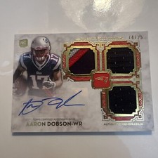 2013 Topps Museum Jersey Auto Triple Relic Gold #SSTRAAD A.Dobson 14/25 Patriots