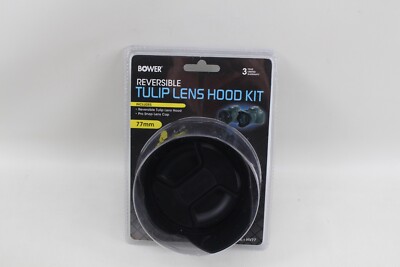 Bower 77mm Reversible Tulip Lens Hood Kit HV77 Sealed NEW