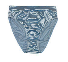 Ultra High Leg Satin Panty Sky Blue 2XL