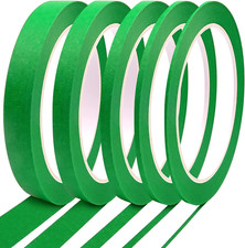 5 Rolls Pinstripe Tape - Masking Tape 1/16", 1/8", 1/4", 1/2", 3/4" - Thin Paint