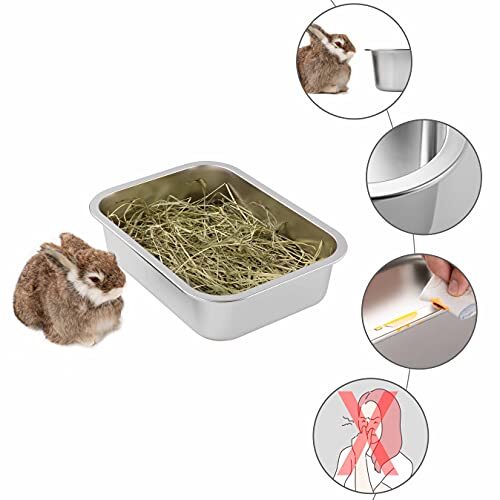 Yangbaga Stainless Steel Litter Box for Cats with Arthritis Senior Cats Adult