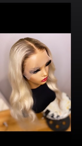Brazilian Human hair Custom Color Blonde Brown Lace Wig - Picture 12 of 12