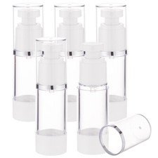 5pcs Plastic Empty Refillable Spray Bottles Travel Cosmetic Containers Column