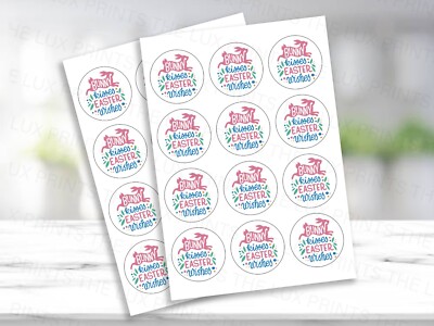 Hase Küsse Osterwunsch Kinder Sticker Osterei Party Sticker, Etikett süß Kegel