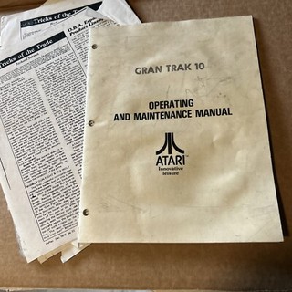original Factory Gran Trak 10 Atari arcade Video game Owners manual