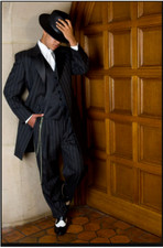 New Double Retail Silver Zoot Gangster Chain with Clips included and attached