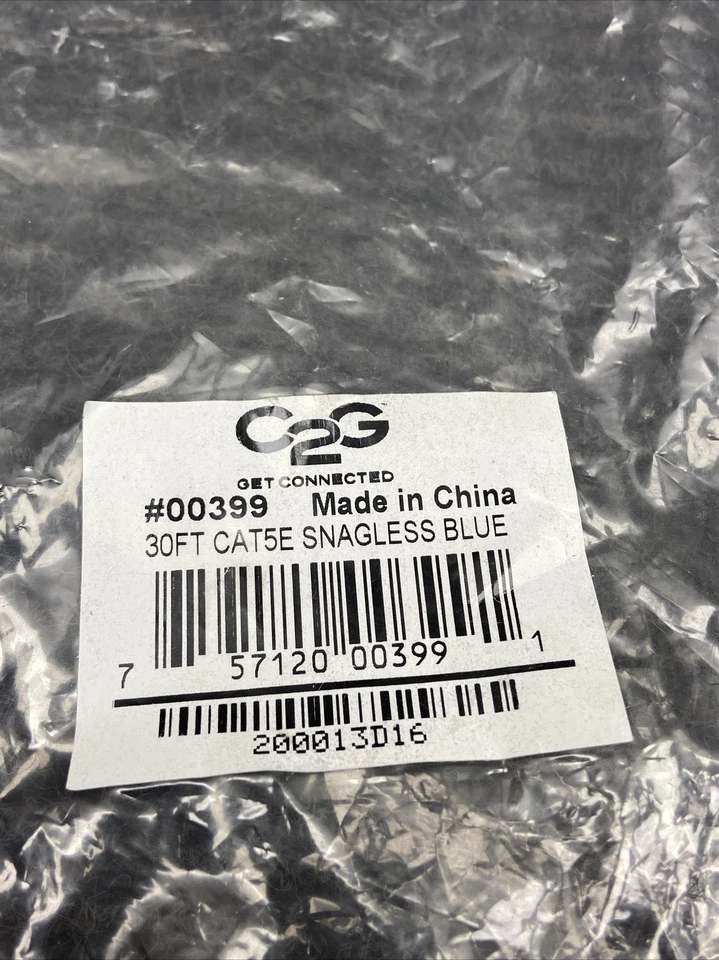 C2G 30ft CAT5E Ethernet Cable, Snagless - Unshielded - Black - Image 2 of 3