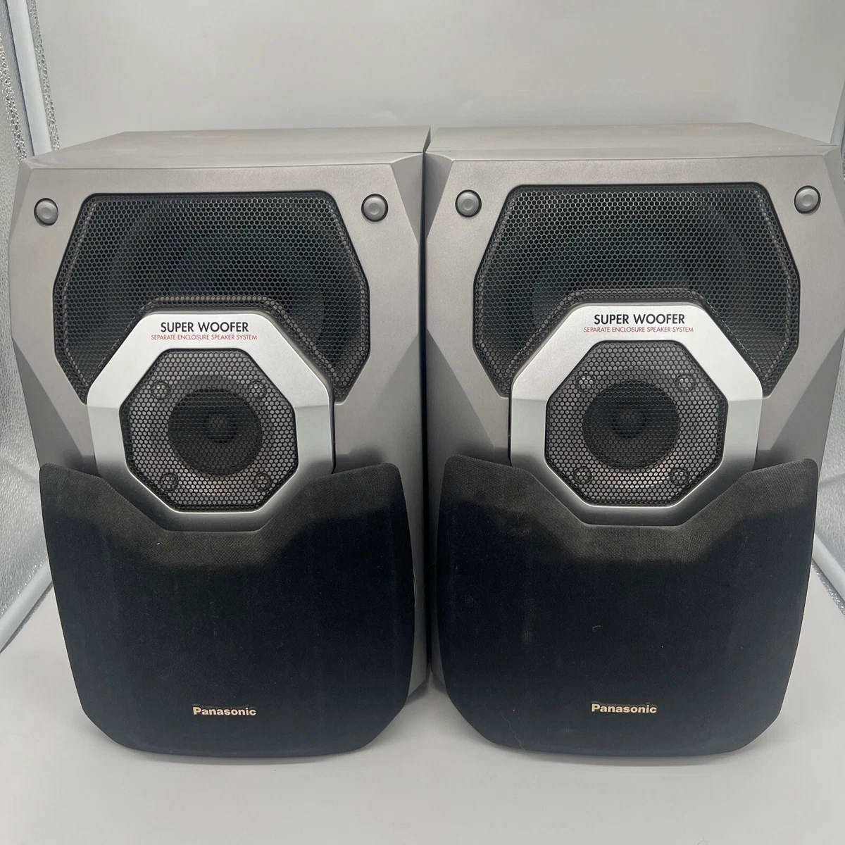 Panasonic SB AK27 Hi Fi Stereo Super Woofer Speakers Set 100w TESTED With Wires