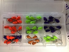 Fishing Jigs Tear Drop Keeper 1/2oz 3/8 5/16 1/4 VMC Hooks Set of 50