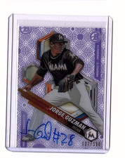 Jorge Guzman 2018 Bowman High Tek  Prospect Purple SP 127/150 Auto