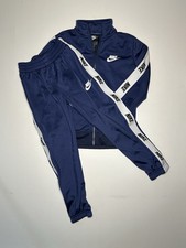Nike Track Suit Set Kids Size 4/5 Small Blue Pant  Jacket Zip Up Preowned