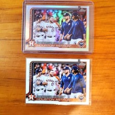 2025 Topps Series 1 Houston Astros Silver Foil SP #76 Team Card + Base Pair 76